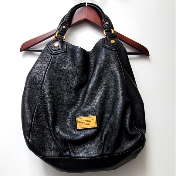 Marc Jacobs Classic Fran Black Leather Hobo Bag - Picture 2 of 12